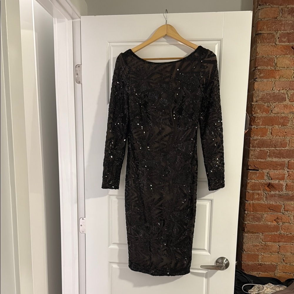 Elegant Black Sequin Dress